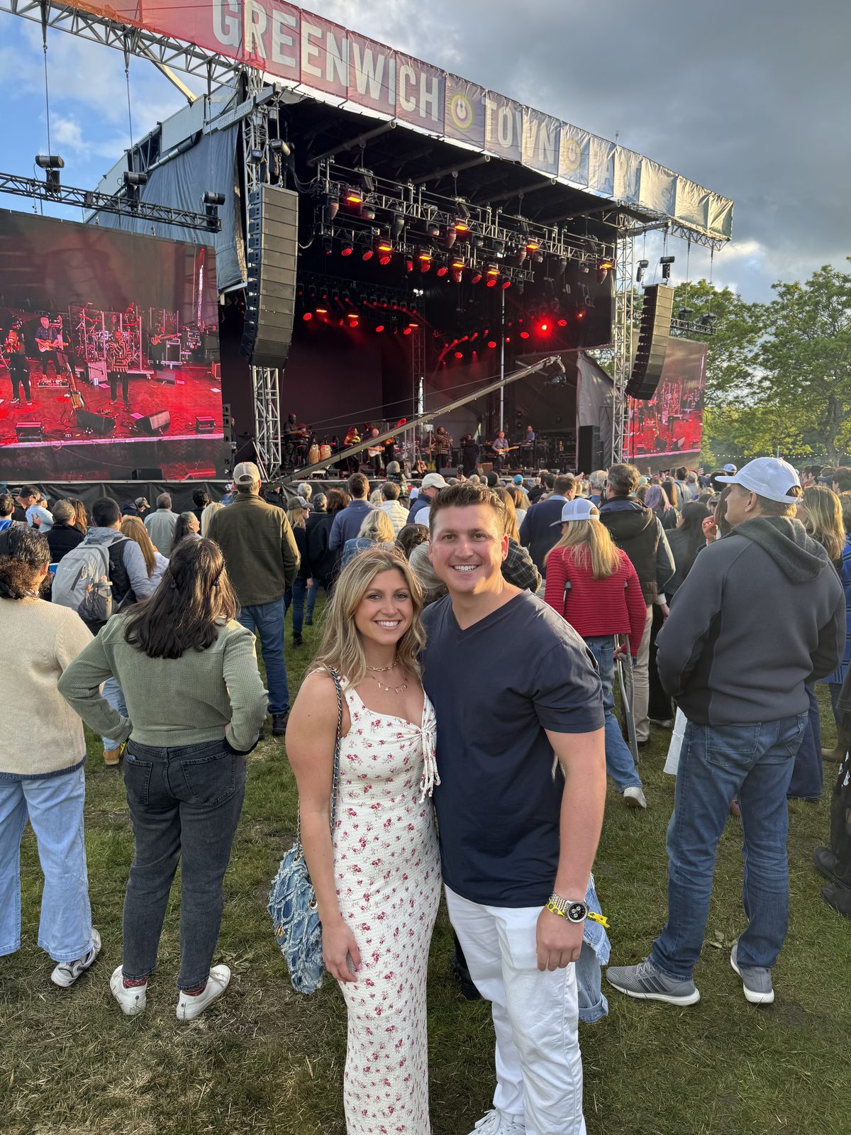 In front of the stage at the Greenwich Town Party